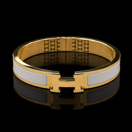 Гривна (Hermes Clic H White&Gold)