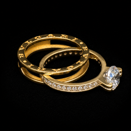 Годежен пръстен (BVLGARI 2IN1 WHITE AND GOLD)